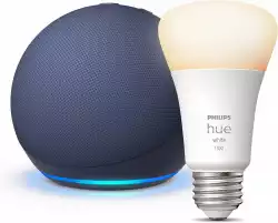 Преносима смарт тонколона Amazon Echo Dot 5, Гласов асистент, Alexa, Тъмносиня                          