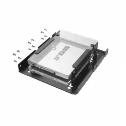 Рамка за твърд диск HAMA, 2 x 2.5" SSD и HDD в слот HDD 3.5", Черен                          