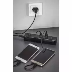 Разклонител HAMA 6 х USB-A порта, 34 W                          