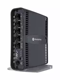 Рутер MikroTik hAP ax2 C52iG-5HaxD2HaxD-TC, 2.4/5GHz, Eternet LAN, Черен                          