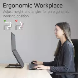 Сгъваема стойка за лаптоп ACT AC8145, 5 позиции, Черен