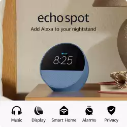 Смарт часовник Amazon Echo Spot 2024 , гласов асистент, Blue                          