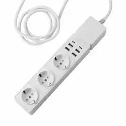 Смарт контакт Edimax SP-1123WT 3 гнезда за вътрешна употреба + 4x USB, WiFi                          