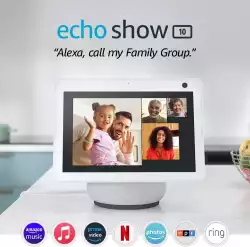 Смарт тонколона Amazon Echo Show 10 (Gen 3), Сензорен екран, Гласов асистент, Бяла