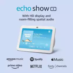 Смарт тонколона Amazon Echo Show 8 (Gen 3), Сензорен екран, Гласов асистент, Бял                          