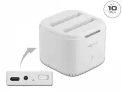 Станция Delock USB-C, За 2 x 2.5″ SATA HDD / SSD, Клониране