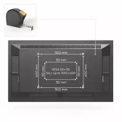 Стенна стойка за TV, 120" (305 см) до 100 кг, разстояние от стената 2,8 см