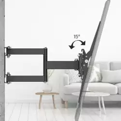 Стенна стойка за TV HAMA, 216 см (85”), до 50 кг, въртяща се, накланяща се, издърпваща се