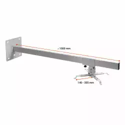 Стойка за проектор за стена Celexon Multicel WM1000, до 15 кг, регулируема, бял