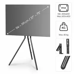 Стойка за TV Easel Design , до 191см / 75"/, до 40кг, черна