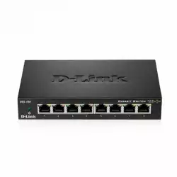 Суич D-Link DGS-108/E, 8 портов, 10/100/1000, Gigabit, метален корпус