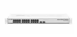 Суич MikroTik 326-24G-2S+RM 24 x Gigabit Ethernet ports, 10/100/1000Mbps, 2x SFP+ cages, монтаж в шкаф