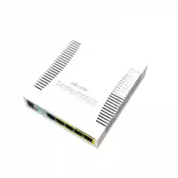 Суич MikroTik RB260GSP, 5-port 10/10/1000+1xSFP, PoE                          