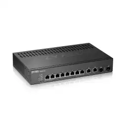 Суич ZYXEL GS2220-10, 10 портов управляем L2, 8x Gigabit + 2x Gigabit combo (RJ45/SFP)                          