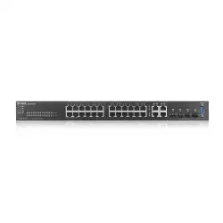 Суич ZyXEL GS-2220-28, 24 портов Layer2+, 24x Gigabit + 4x Gigabit combo (RJ45/SFP), управляем