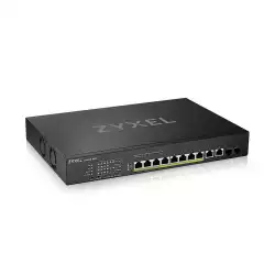 Суич ZyXEL XS1930-12HP, 10-портов, 10GbE, 2xSFP порта, Смарт управляем, PoE                          