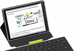 Таблет и четец Hanspreee Lumo Paper 7.8", 64 GB, в комплект с калъф Smart Folio