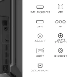 Телевизор METZ 50MQE7600Z, 50"(126 см), QLED+,Anti-Glare Google TV, 4K/UHD, 60Hz