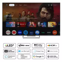 Телевизор METZ 55MQE8000Z, 55"(139 см), QLED UHD Google TV, Dolby Vision, 144Hz                          