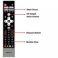 Телевизор METZ 86MQE8000Z, 86"(217 см), QLED, Google TV, 4K/UHD, 144Hz