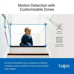 TP LINK Домашна охранителна камера с AI, 3K 5MP (2880×1620 px), H.264, microSD, 2.4 GHz Wi-Fi