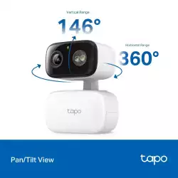 TP LINK Камера за наблюдение Wi-Fi  C206, външна и вътр.употреба, Pan/Tilt, microSD, Water and Dust Resistance