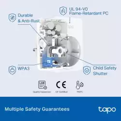 TP LINK TAPO P100 Смарт контакт 10A, 2300W, 2.4Ghz, задаване на график, таймер                          