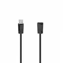 Удължителен кабел HAMA, USB-A женско - USB-A мъжко, 1.5 м, 480 Mbit/s, Черен , 0.75м                          