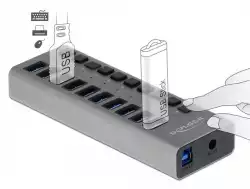USB хъб 10 порта, DELOCK-63670