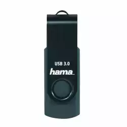 USB памет HAMA Rotate, 128GB, USB 3.0 90 MB/s, Петролно синьо                          