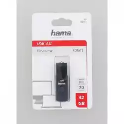 USB памет HAMA Rotate, 32GB, UBS 3.0 70 MB/s, Петролно синьо