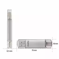 USB памет HAMA Тип USB-C/ USB-A 3.0 Laeta, 16GB, 40Mb/s