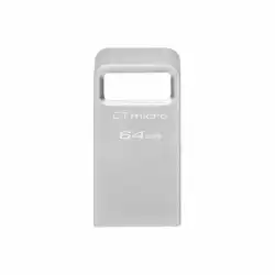 USB памет KINGSTON DataTraveler Micro, 64GB,USB-A 3.2 Gen 1, Сребрист