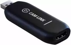 Elgato Cam Link 4K, 2160p 30FPS, 1080p 60FPS, HDMI (unencrypted) Input, 3840x2160p30, 1920x1080p60, 1280x720p60, 720x576p50, 720x480p60, Real-Time Feedback, 8.1 x 1.2 x 3.1 cm, 20g, Requirements: Windows 10 (64-bit), macOS Sierra 10.12, USB 3.x port