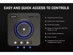 Външна звукова карта Creative Sound Blaster X4, USB-C, DAC, Super X-FI, TOSLINK