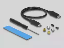 Външно чекмедже Delock за M.2 NVMe PCIe или SATA SSD, USB-C 3.2 Gen 2