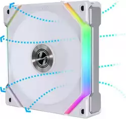 Вентилатор Lian Li Uni Fan REVERSE SL V2, 120mm, ARGB, Бял