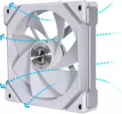 Вентилатор Lian Li Uni Fan REVERSE SL V2, 120mm, ARGB, Бял