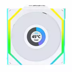 Вентилатор Lian Li UNI FAN SL Wireless LCD Reverse Blade ARGB PWM - 120 mm Бял