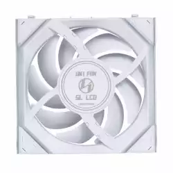 Вентилатор Lian Li UNI FAN SL Wireless LCD Reverse Blade ARGB PWM - 120 mm Бял