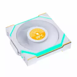 Вентилатор Lian Li UNI FAN SL Wireless LCD Reverse Blade ARGB PWM - 120 mm Бял