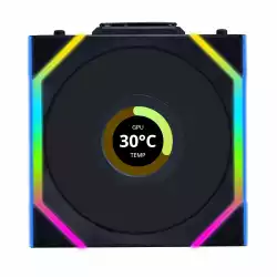 Вентилатори 3бр Lian Li UNI FAN SL Wireless LCD ARGB PWM - 120 mm Черен
