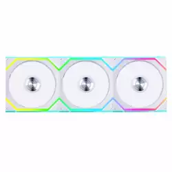 Вентилатори 3бр Lian Li UNI FAN SL Wireless ARGB PWM Reverse Blade - 120 mm Бели + Контролер