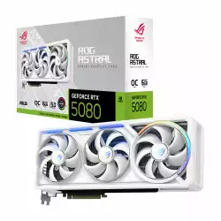 Видео карта ASUS ROG ASTRAL GeForce RTX 5080 White Edition OC 16GB GDDR7