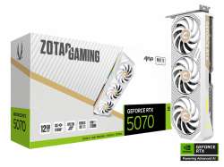 Видео карта ZOTAC GAMING RTX 5070 AMP White Edition 12GB GDDR7