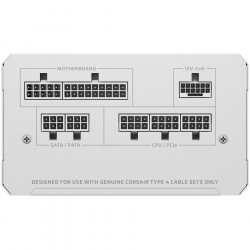 Захранващ блок Corsair RM750e White 750W 80+ Gold ATX 3.1, Fully Modular