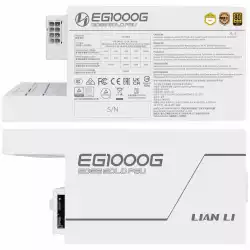 Захранващ блок Lian Li EDGE 1000W 80+ Gold PCIe 5.1, ATX 3.1 - Бяло
