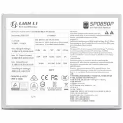 Захранващ блок Lian Li SP850 White 850W 80+ Platinum PCIe 5.1, ATX 3.1