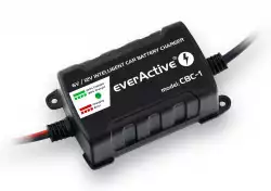 Зарядно процесорно устройство за акумулатор 6V/12V everActive CBC-1 v2  до 1А за автомобили и мотоциклети