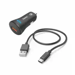 Зарядно за кола HAMA 12-24 V /USB-C 3A, 19.5W + кабел, 201615                          